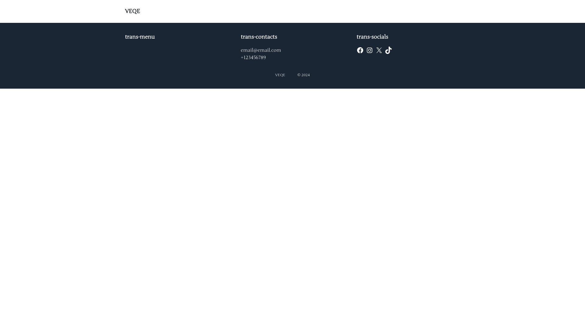 website screenshot of https://veqe.com.br/