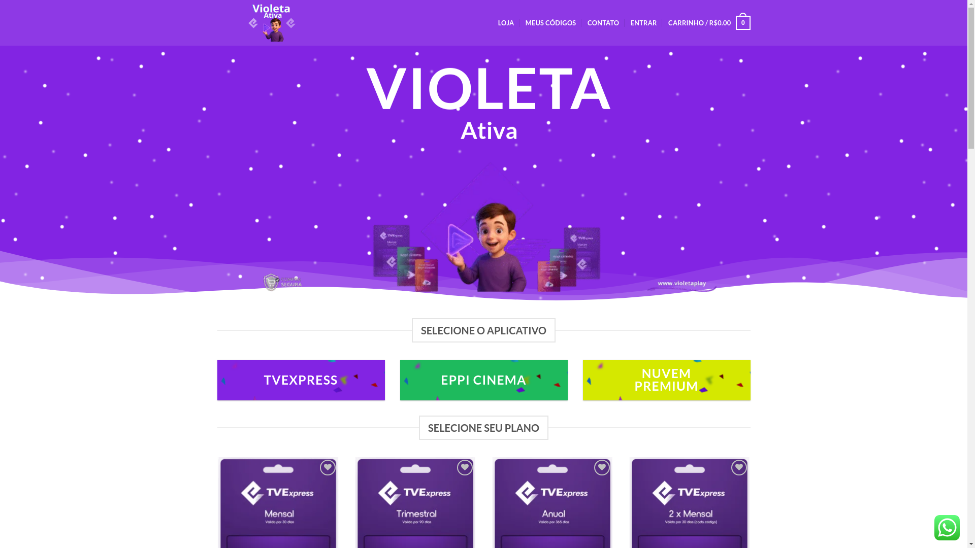 website screenshot of https://ativavioleta.com/