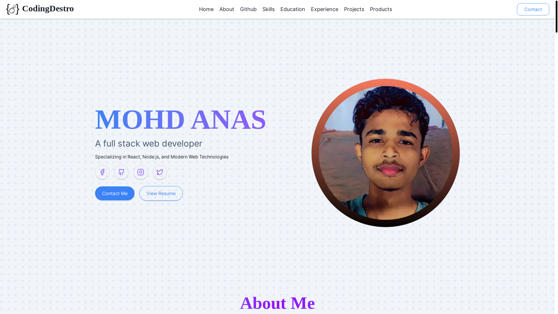 website screenshot of https://codingpirate.site/