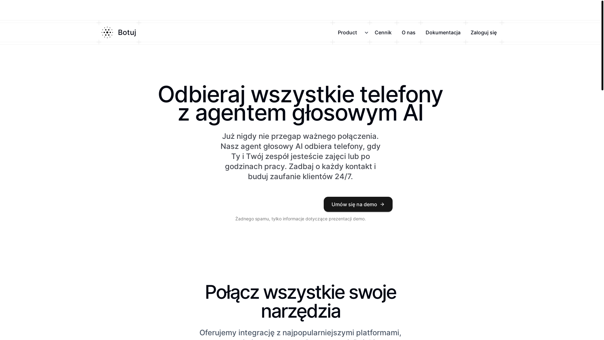 website screenshot of https://botvoice.pl/