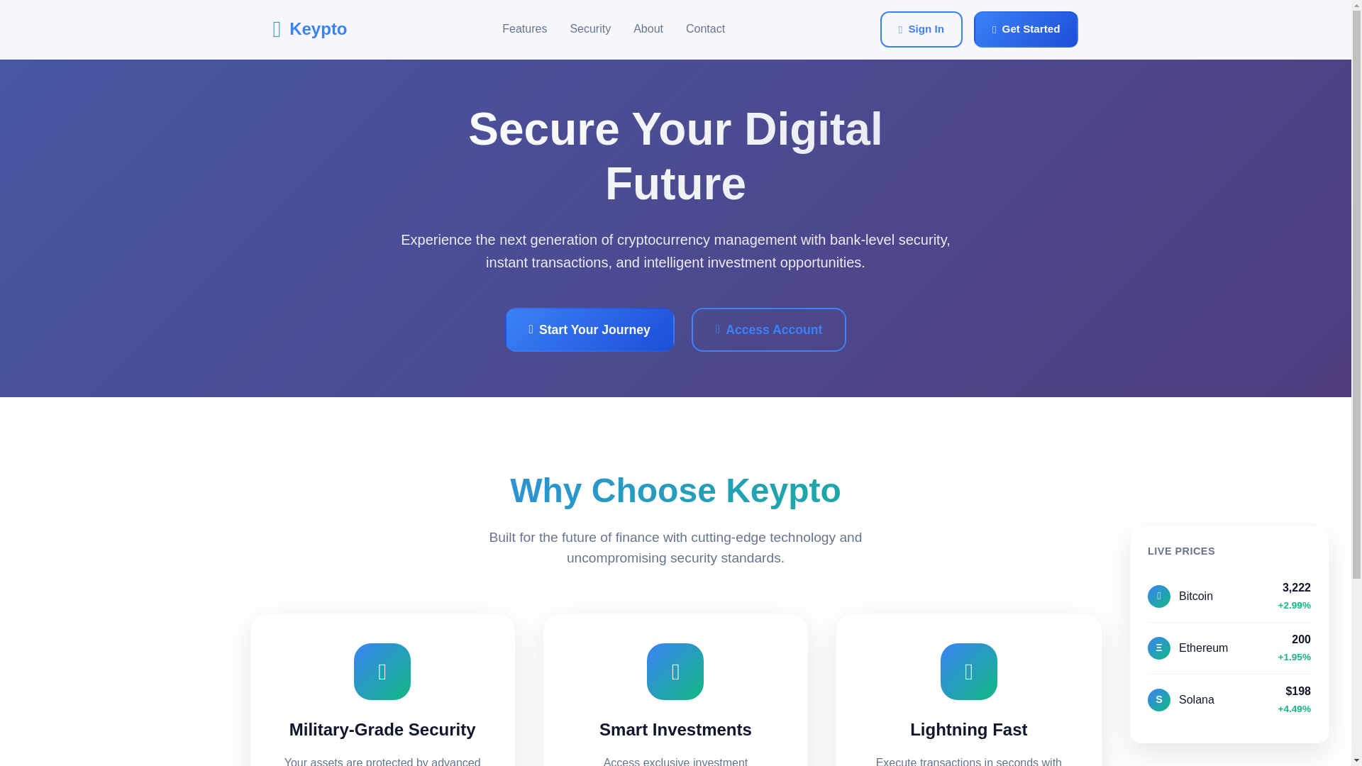 website screenshot of https://keypto.net/