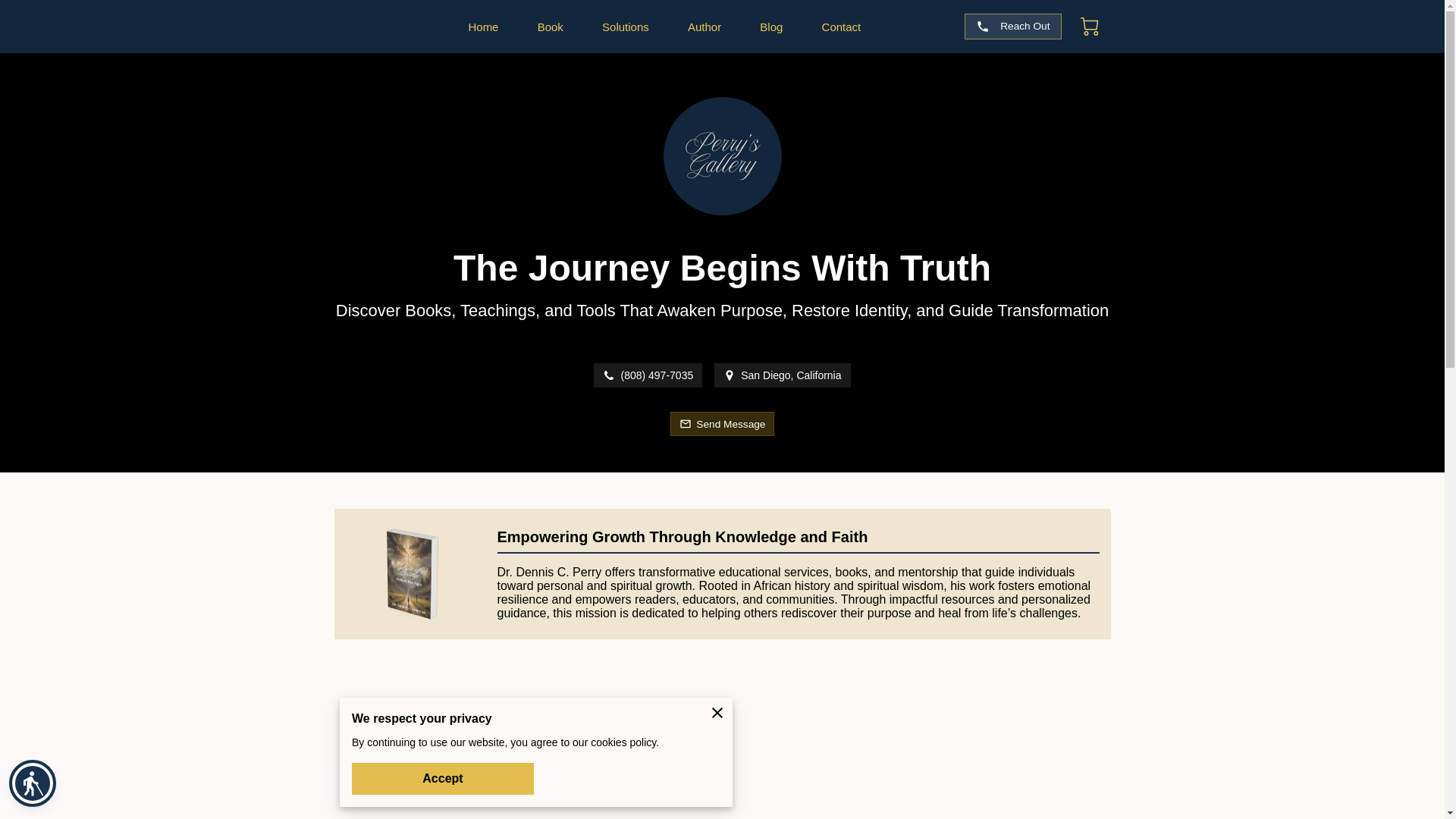 website screenshot of https://dcperrygallery.com/