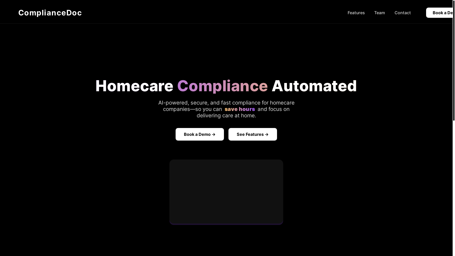 website screenshot of https://compliancedoc-landing.pages.dev/