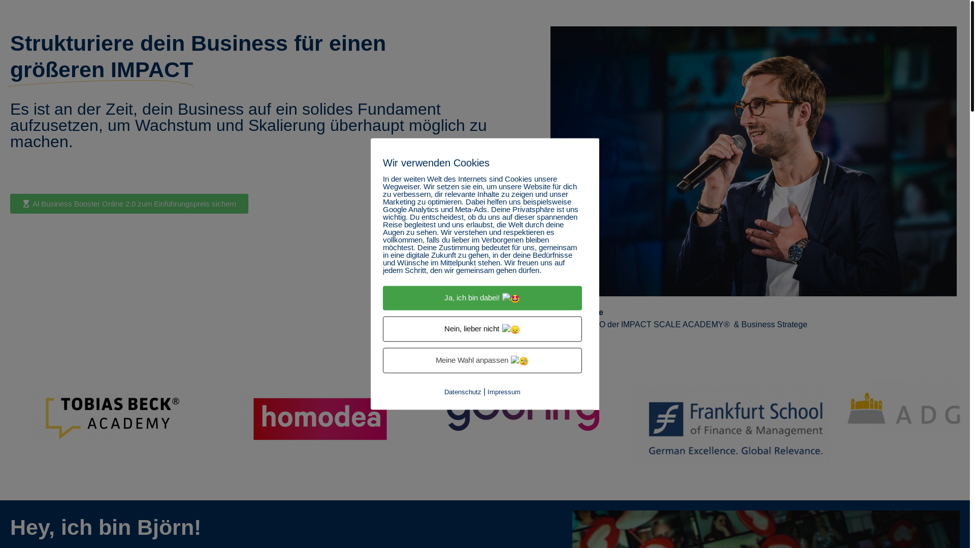 website screenshot of https://impact-scale.de/