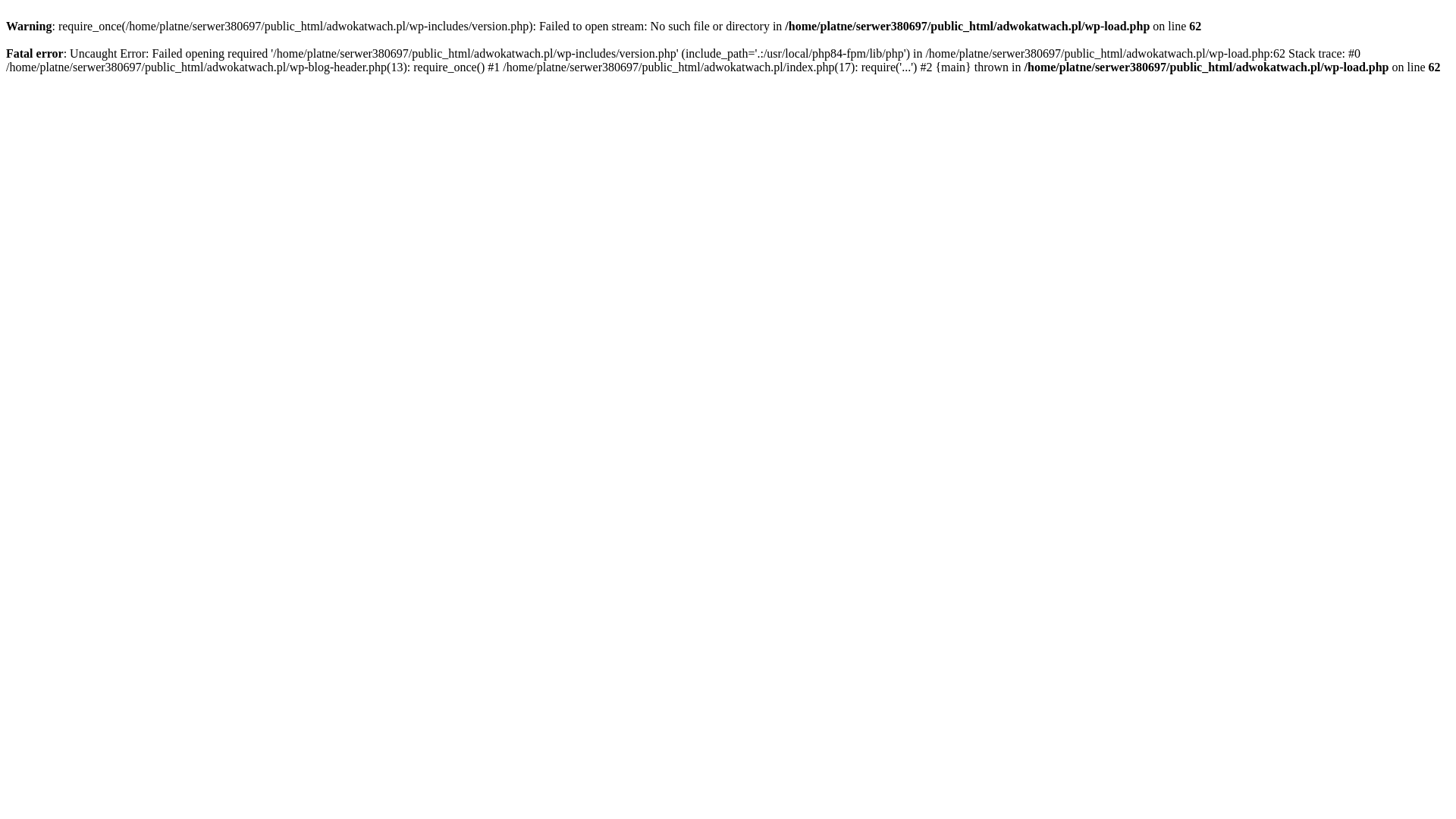 website screenshot of https://adwokatwach.pl/