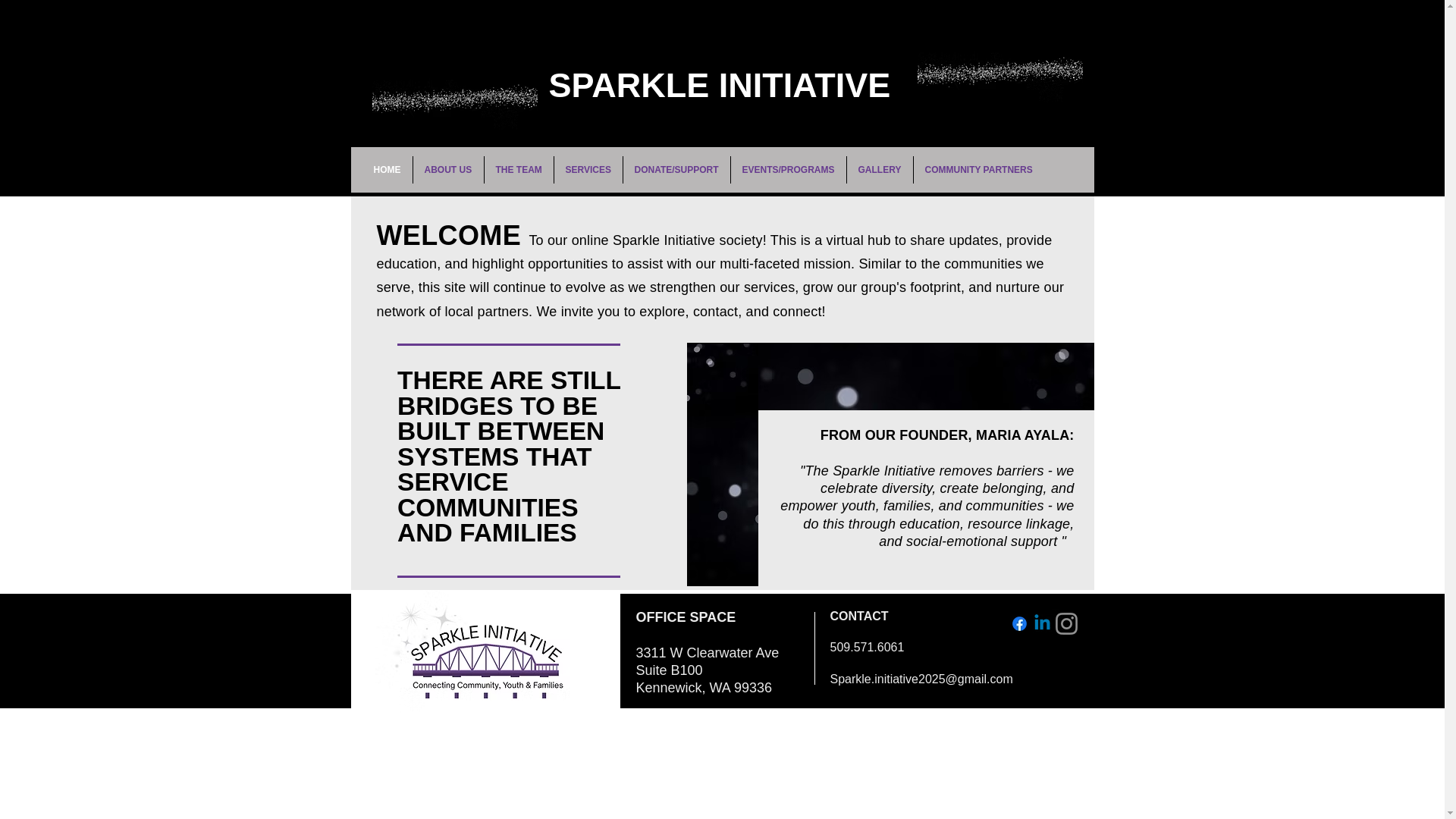 website screenshot of https://sparkleinitiativewa.org/