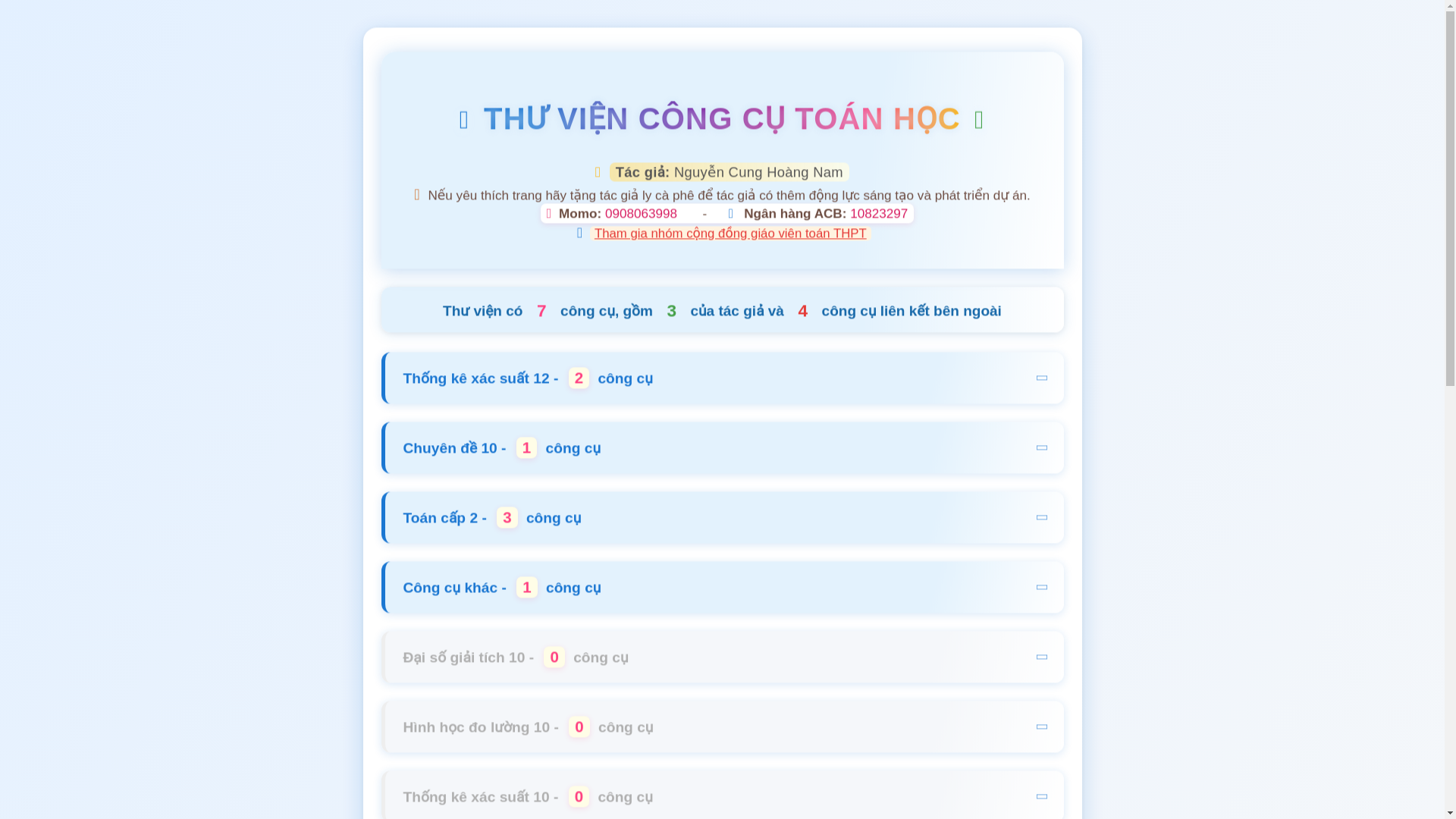 website screenshot of https://congcutoanhoc.com/