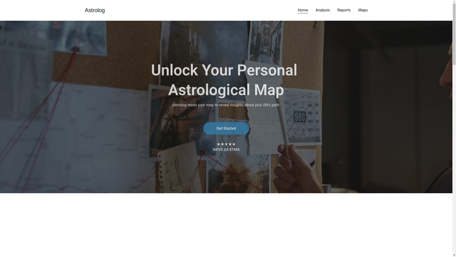 website screenshot of https://astrolo.guru/