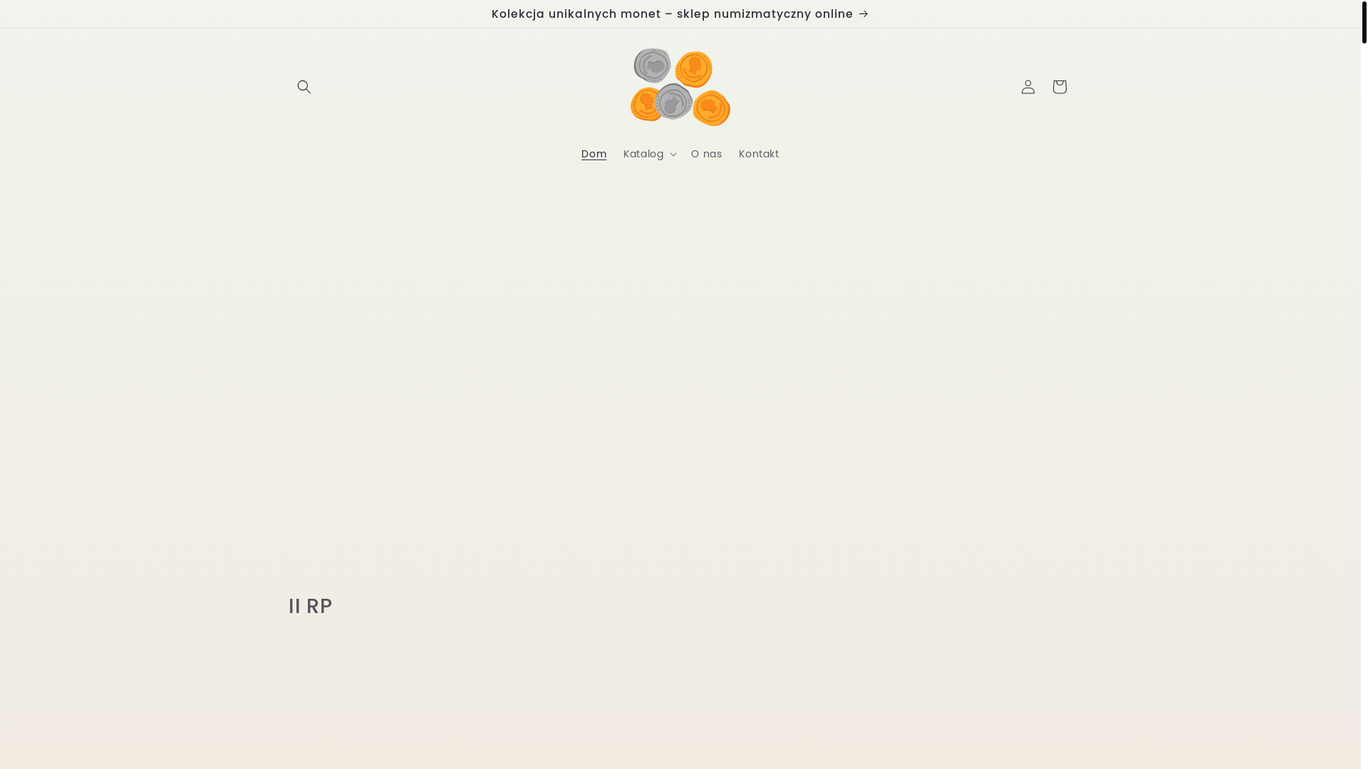 website screenshot of https://monetykolekcjoner.shop/