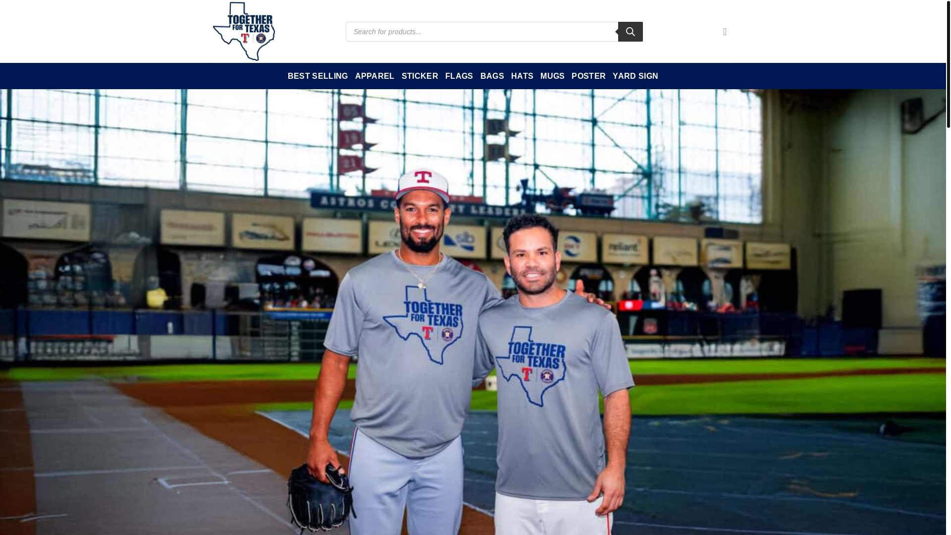 website screenshot of https://togetherfortexas.store/