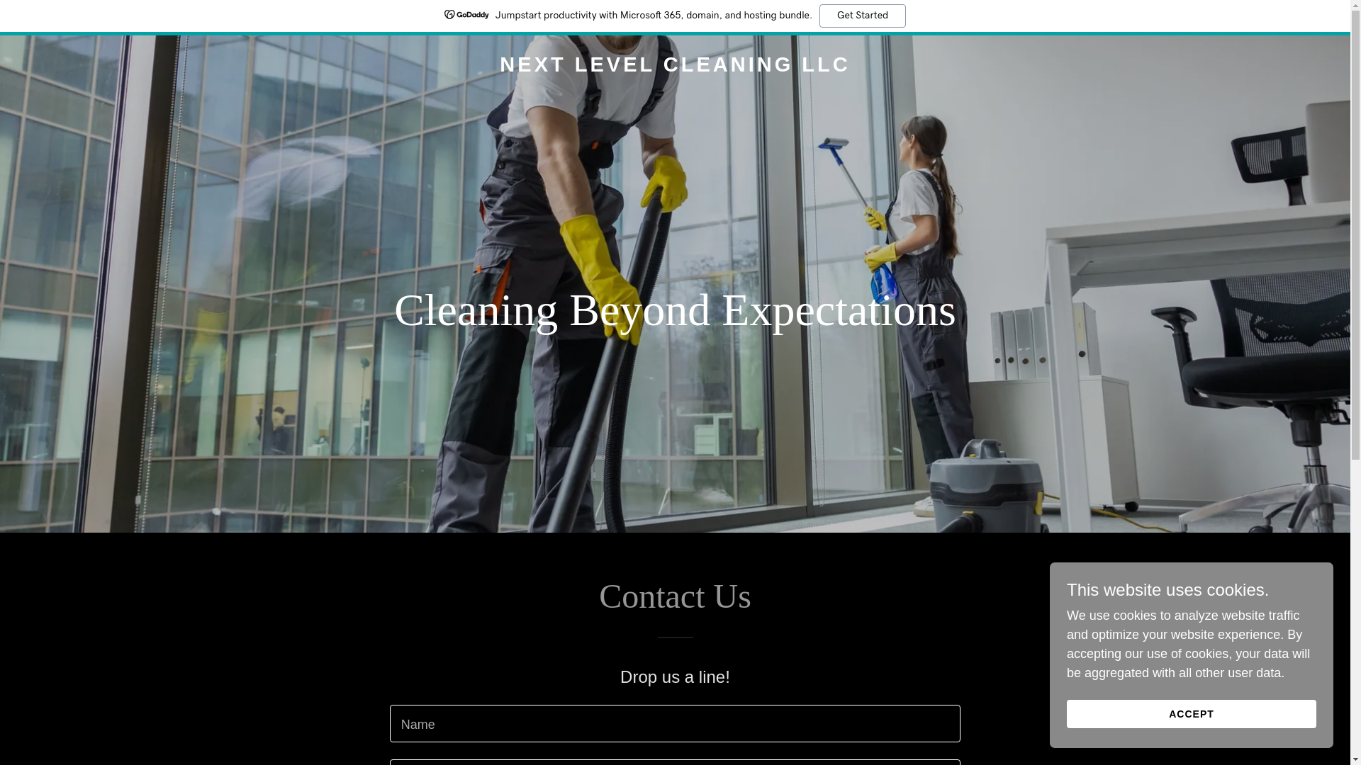 website screenshot of https://nextlevelcleaningllc.org/