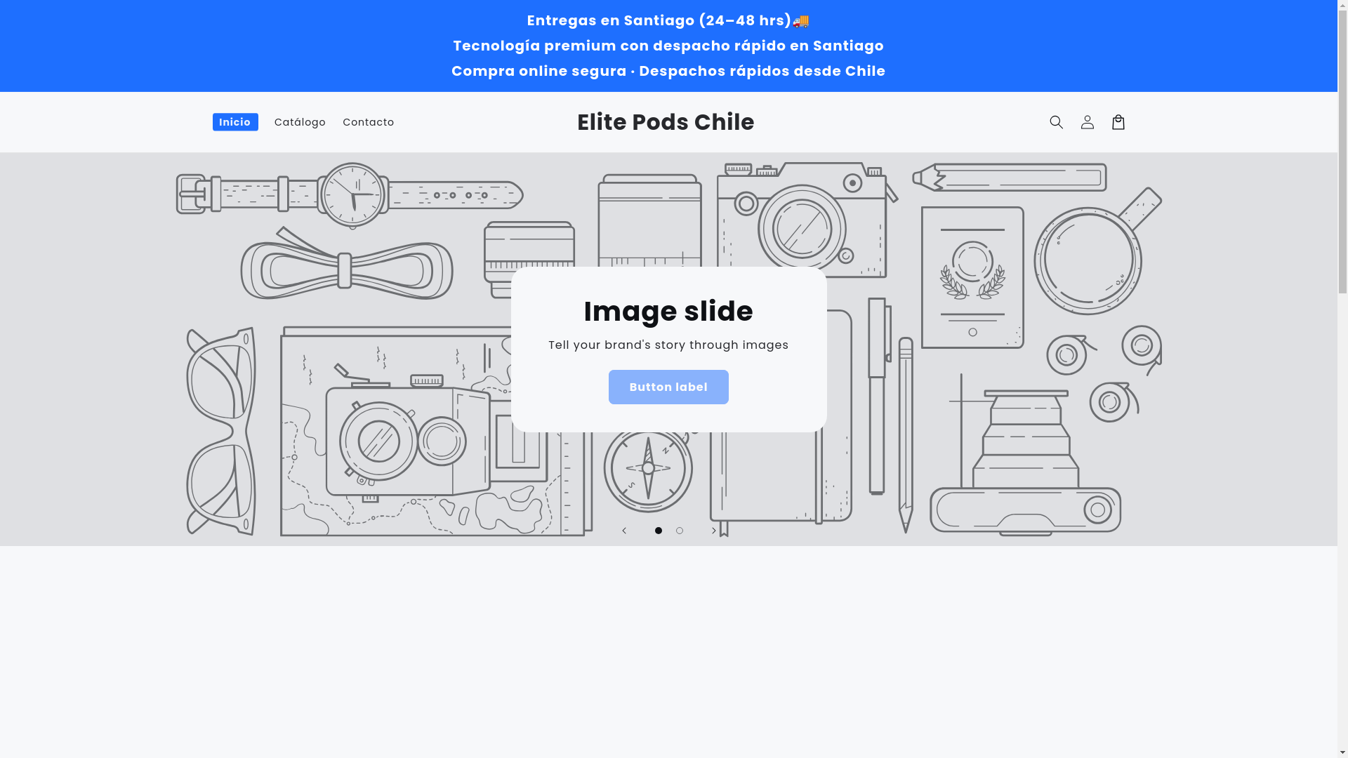 website screenshot of https://elitepodschile.store/