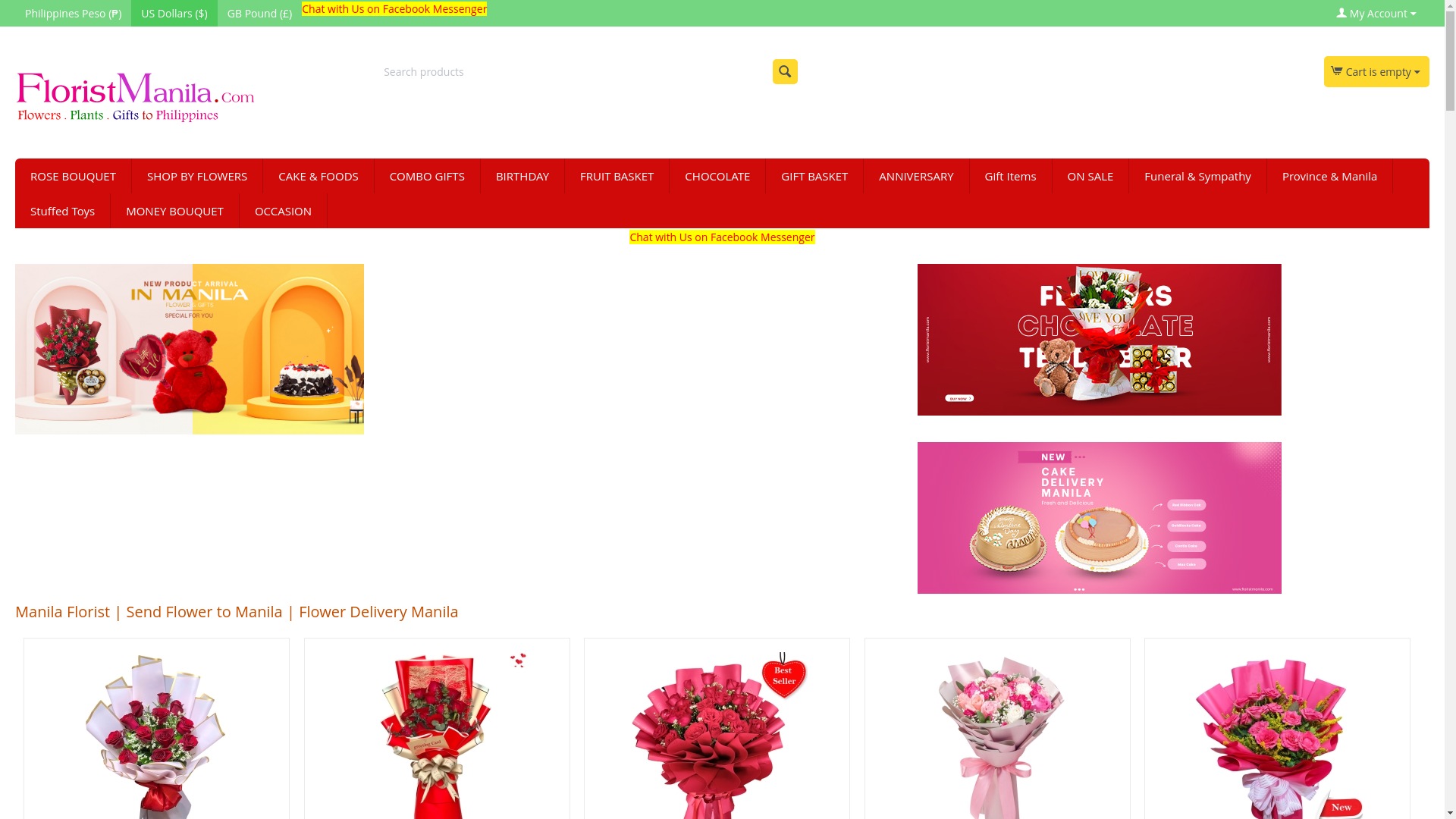 website screenshot of https://paranaqueflowershop.com/