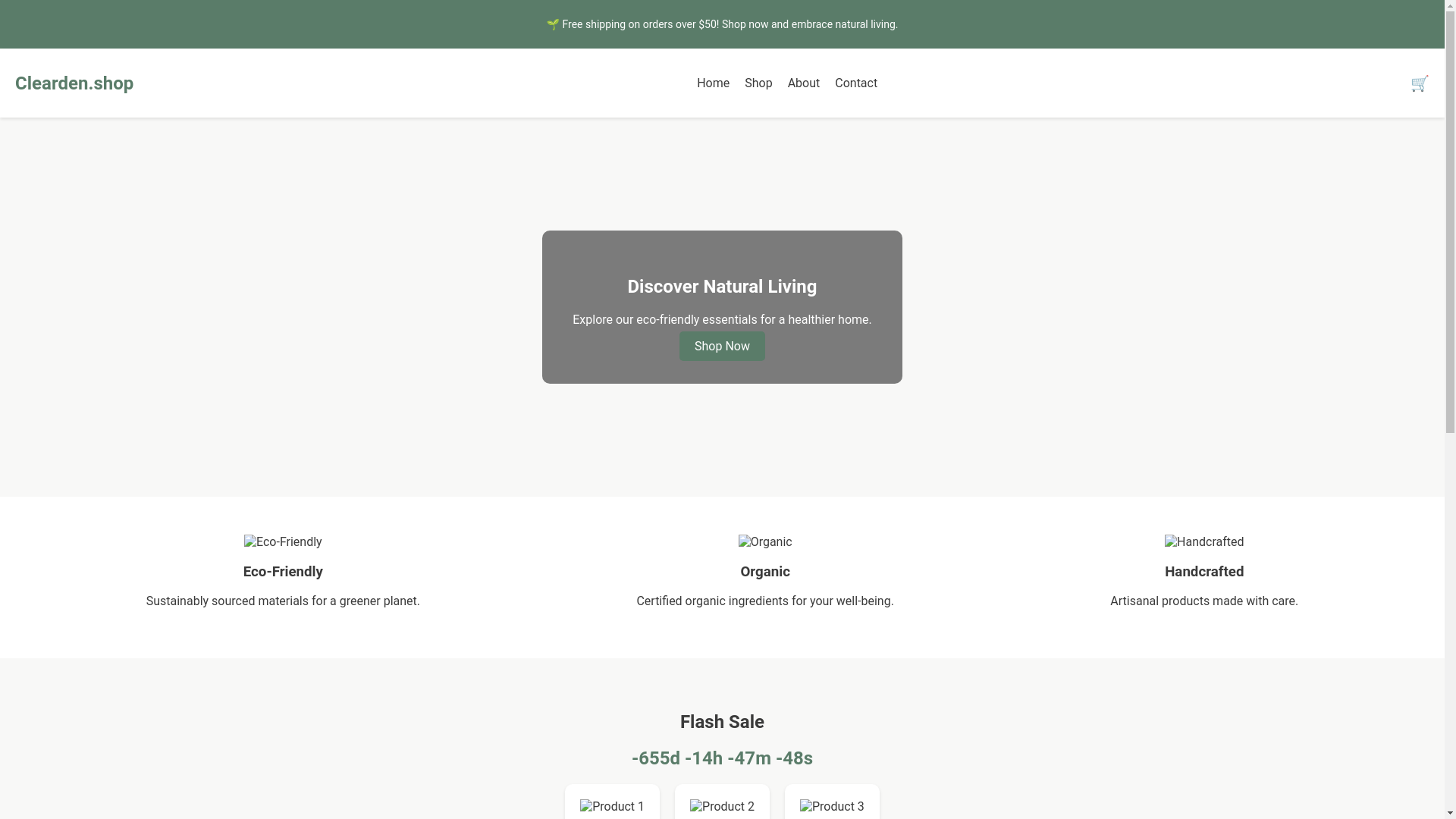 website screenshot of https://clearden.pages.dev/
