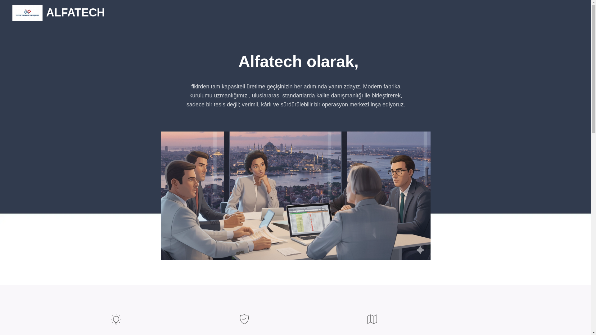 website screenshot of https://alfatech.ist/