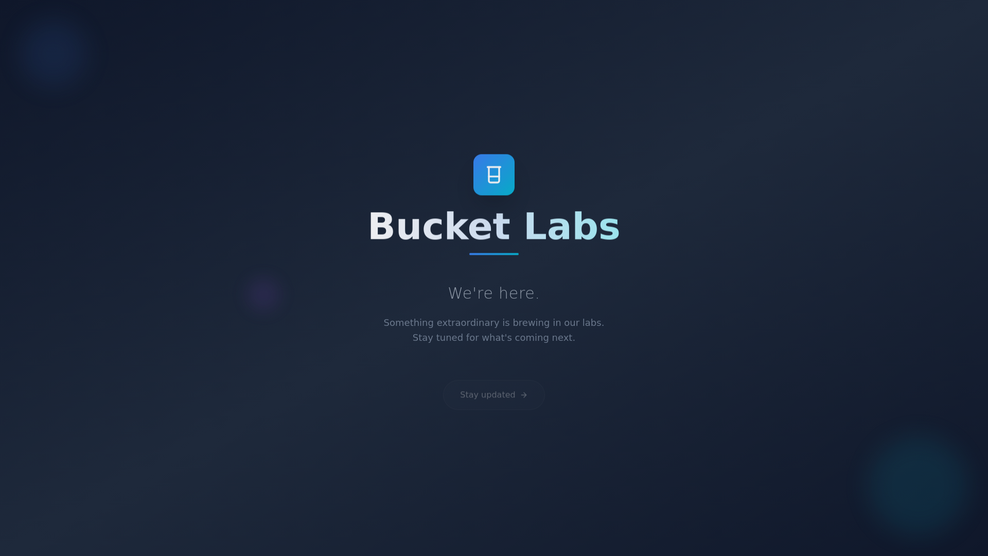 website screenshot of https://bucket-labs.pages.dev/