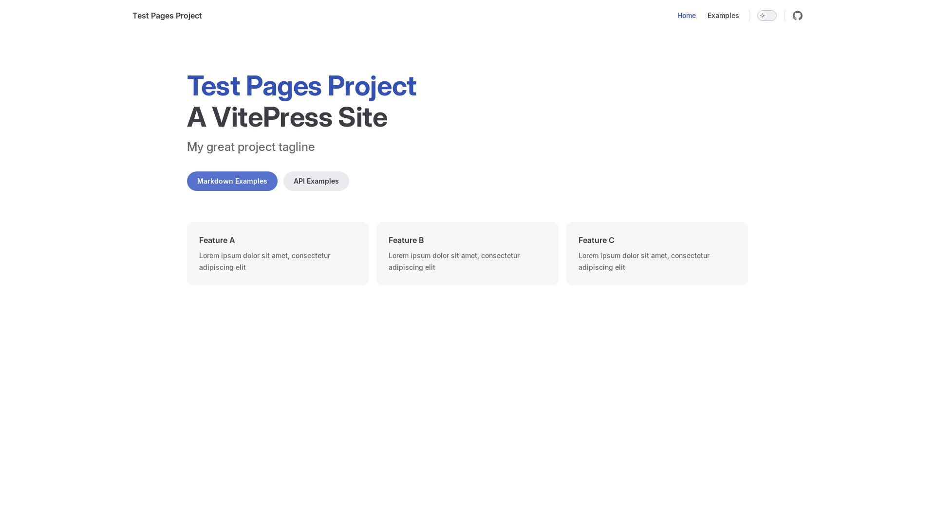 website screenshot of https://testpagesproject.pages.dev/