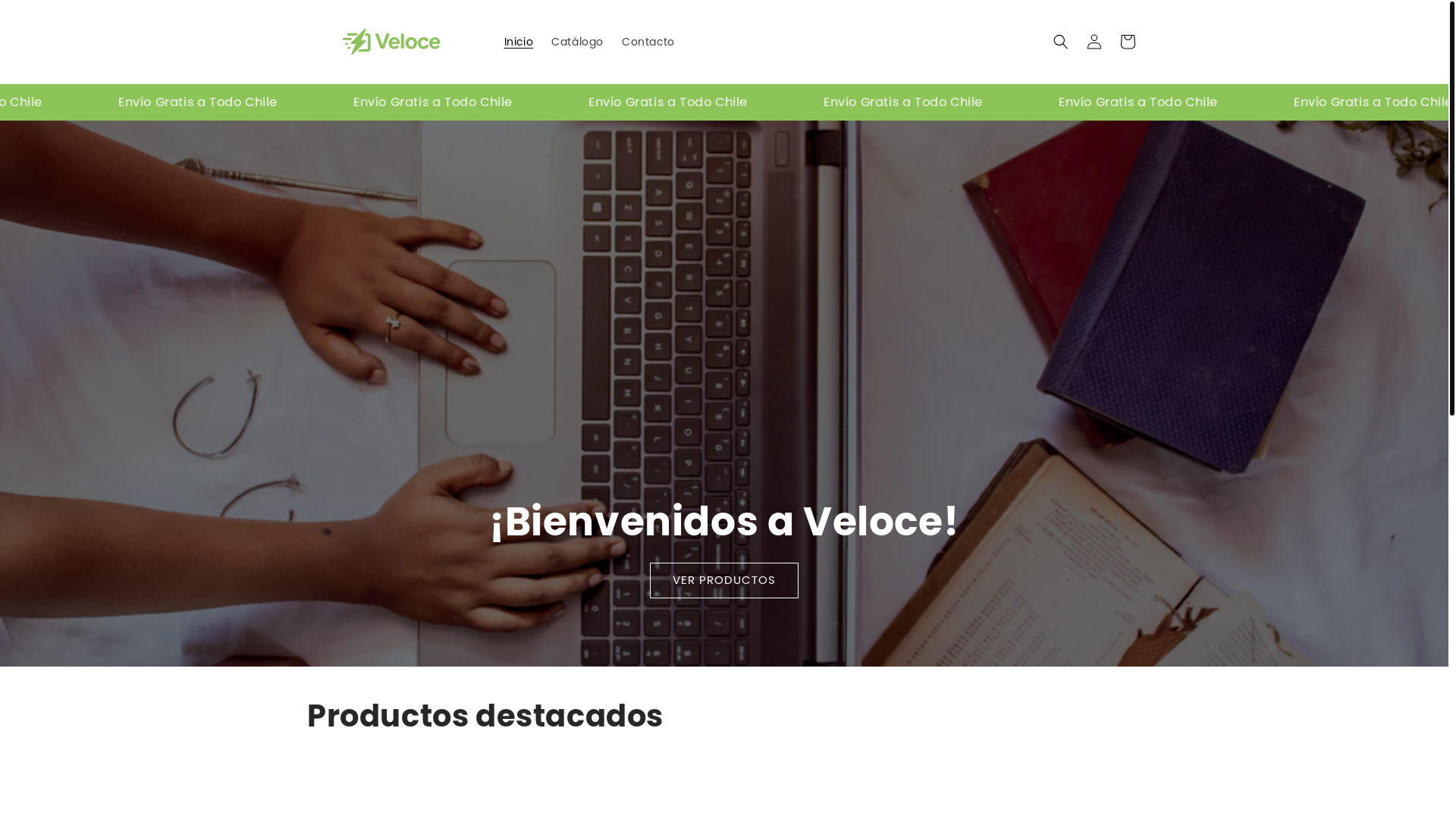 website screenshot of https://velocetienda.com/