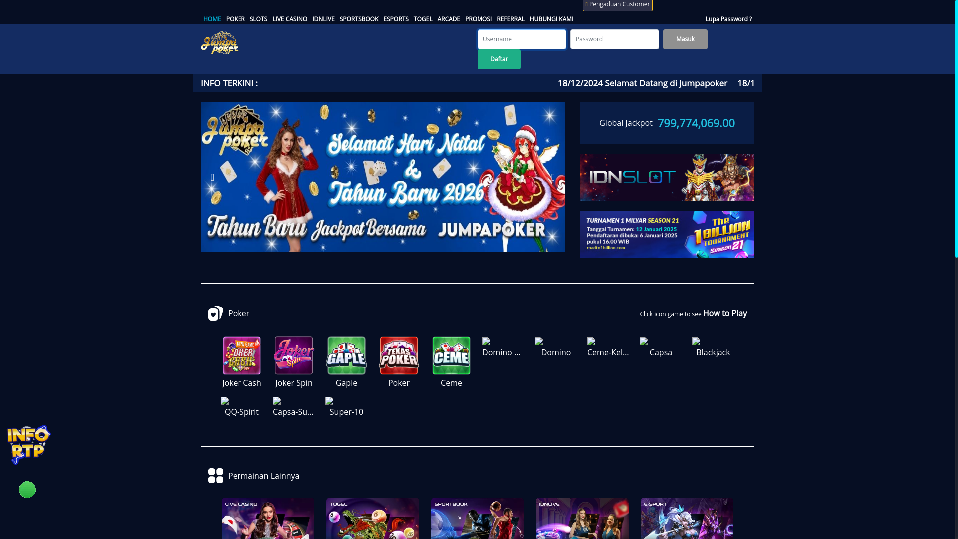 website screenshot of https://jumpahari.xyz/