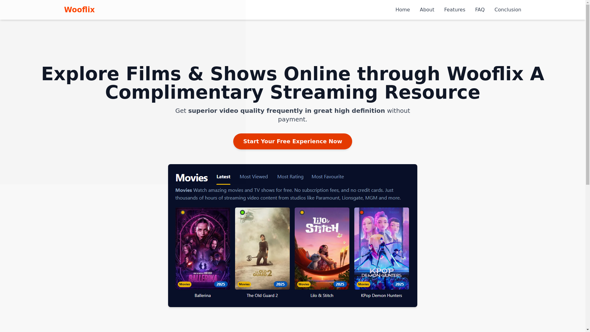 website screenshot of https://wooflix-zmcv.pages.dev/