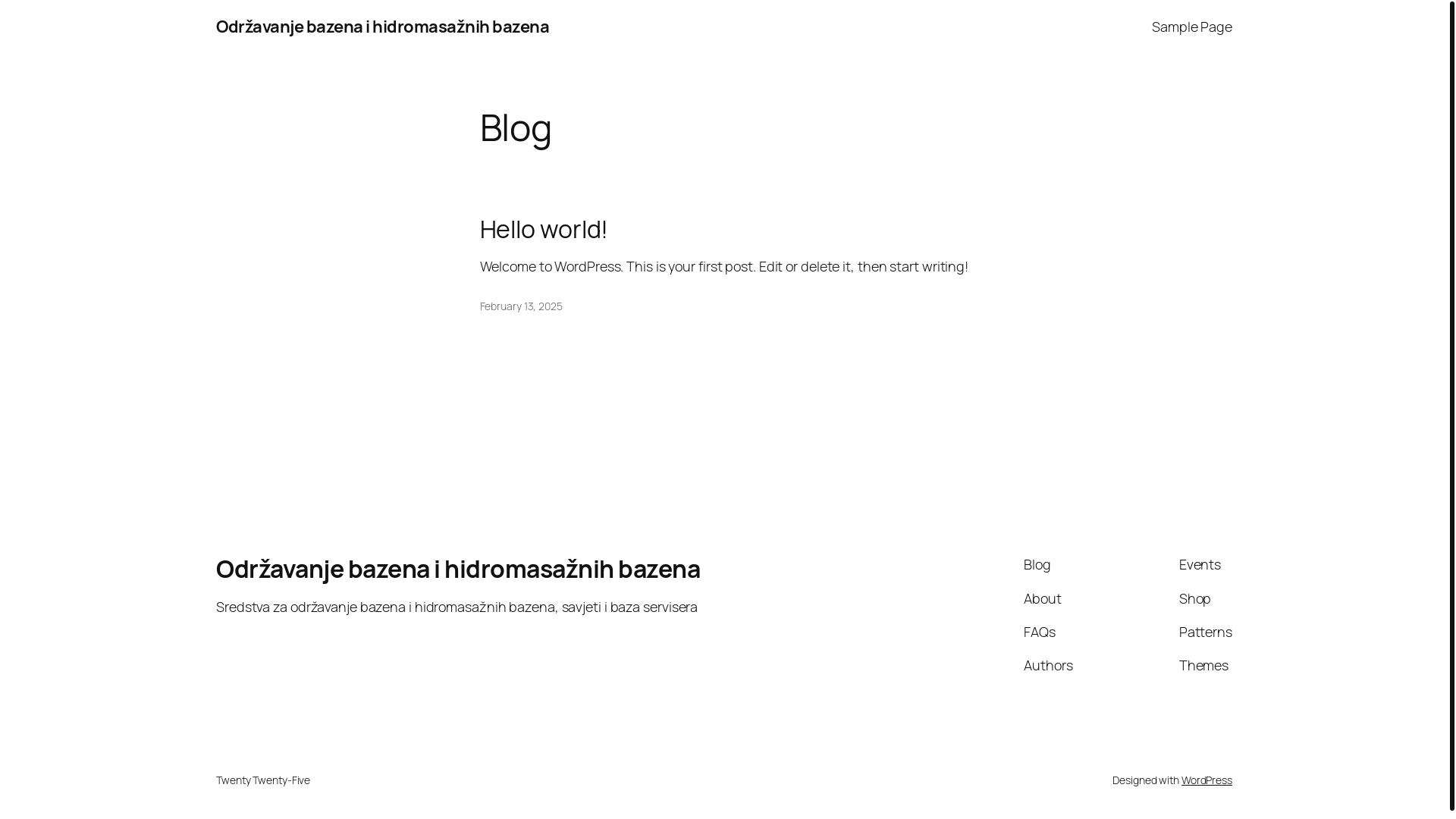 website screenshot of https://odrzavanjebazena.hr/