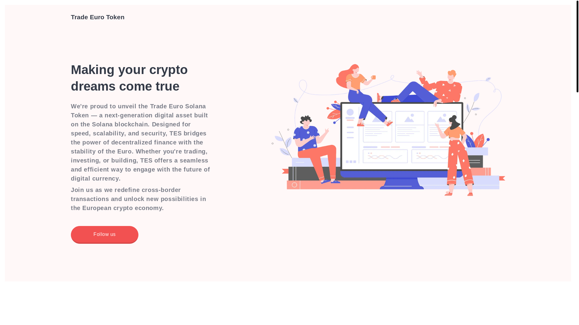 website screenshot of https://trde-token.com/