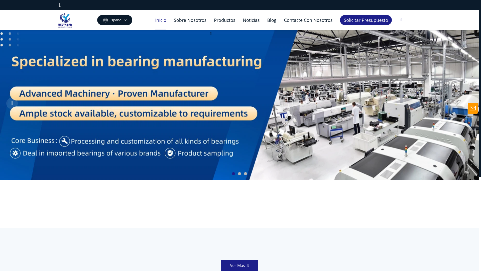 website screenshot of https://wholesaleofbearings.com/