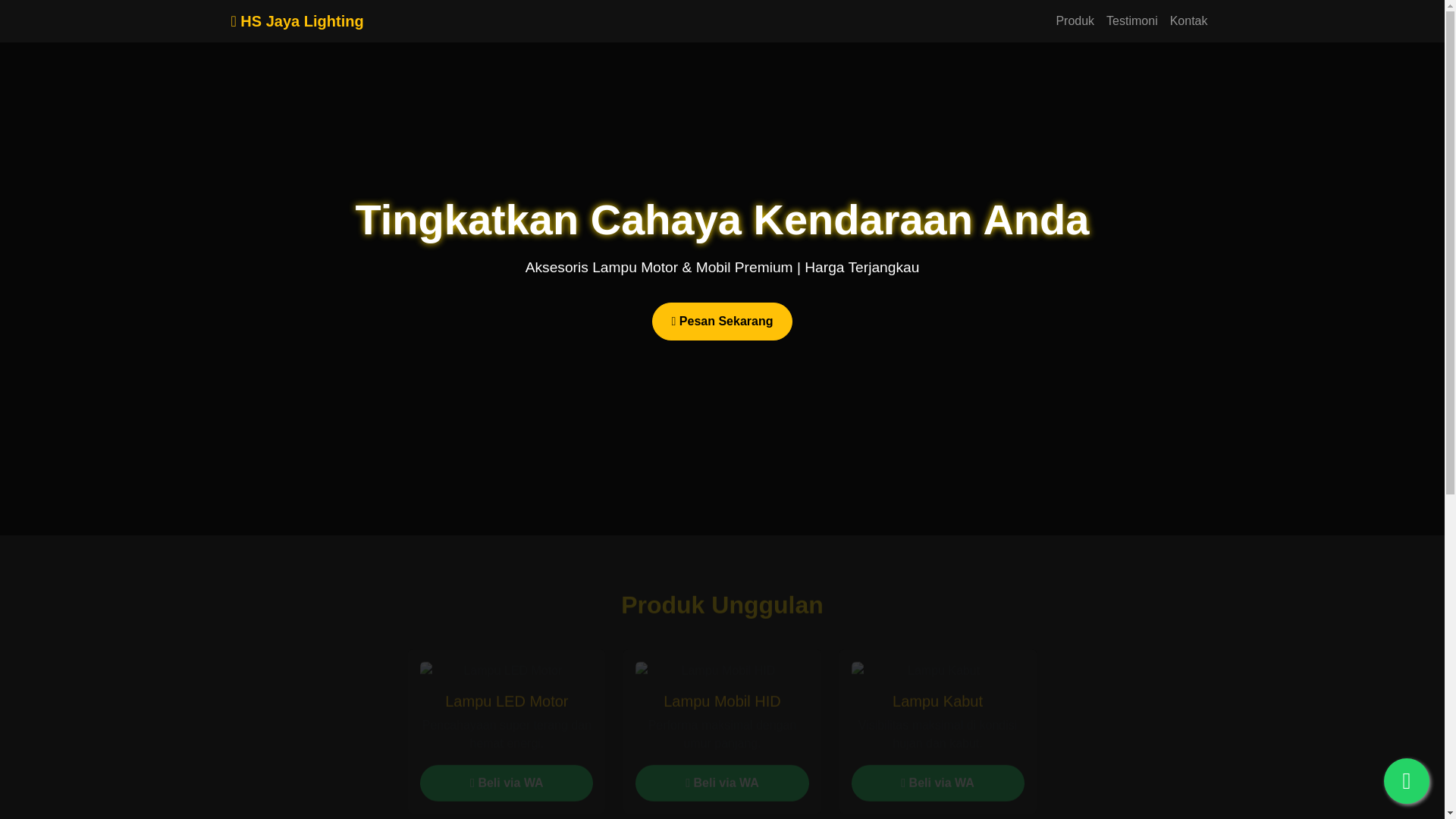 website screenshot of https://hsjayalighting.com/