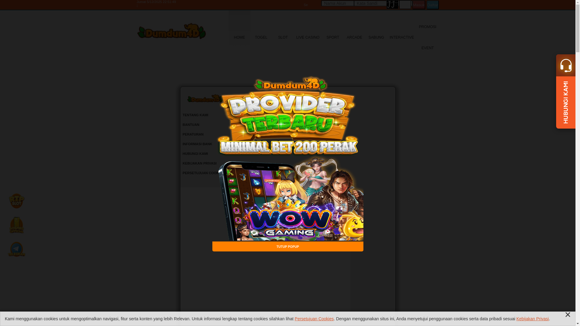 website screenshot of https://dumdum4dcepat.com/