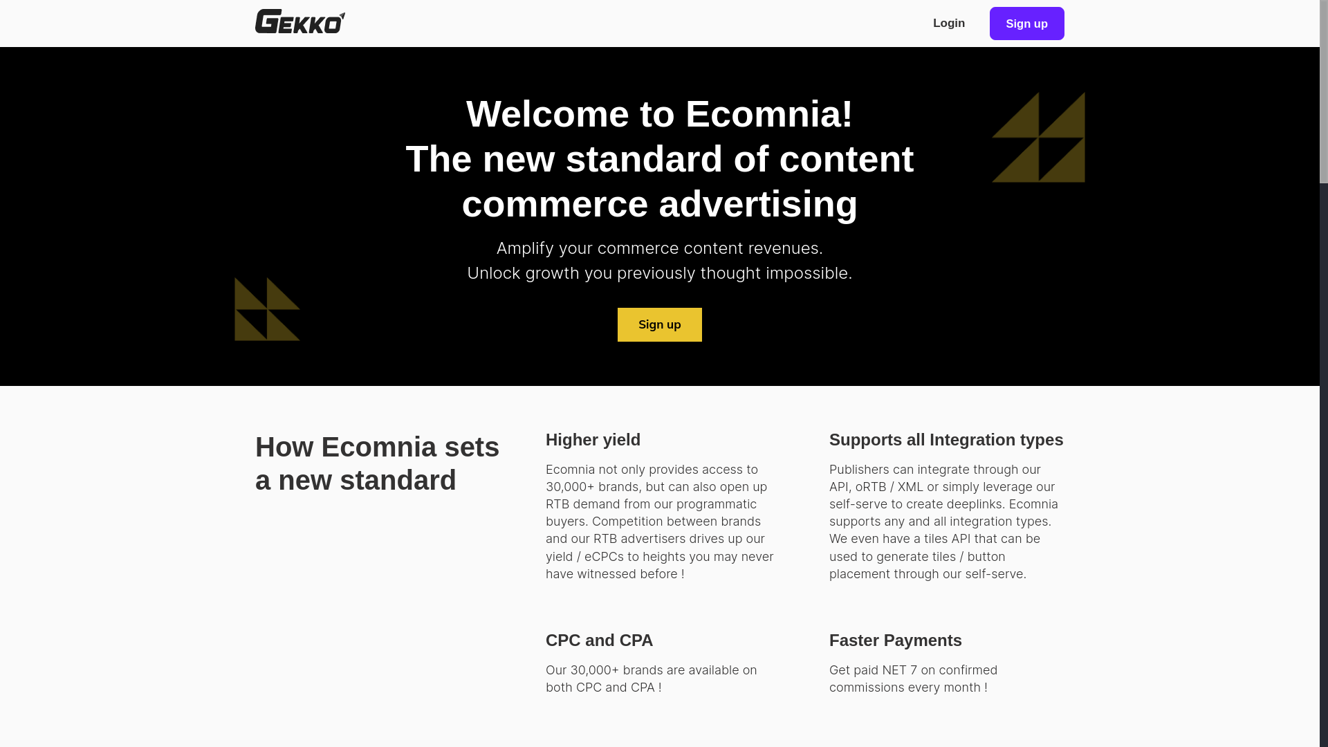 website screenshot of https://link.perfectlink.ai/