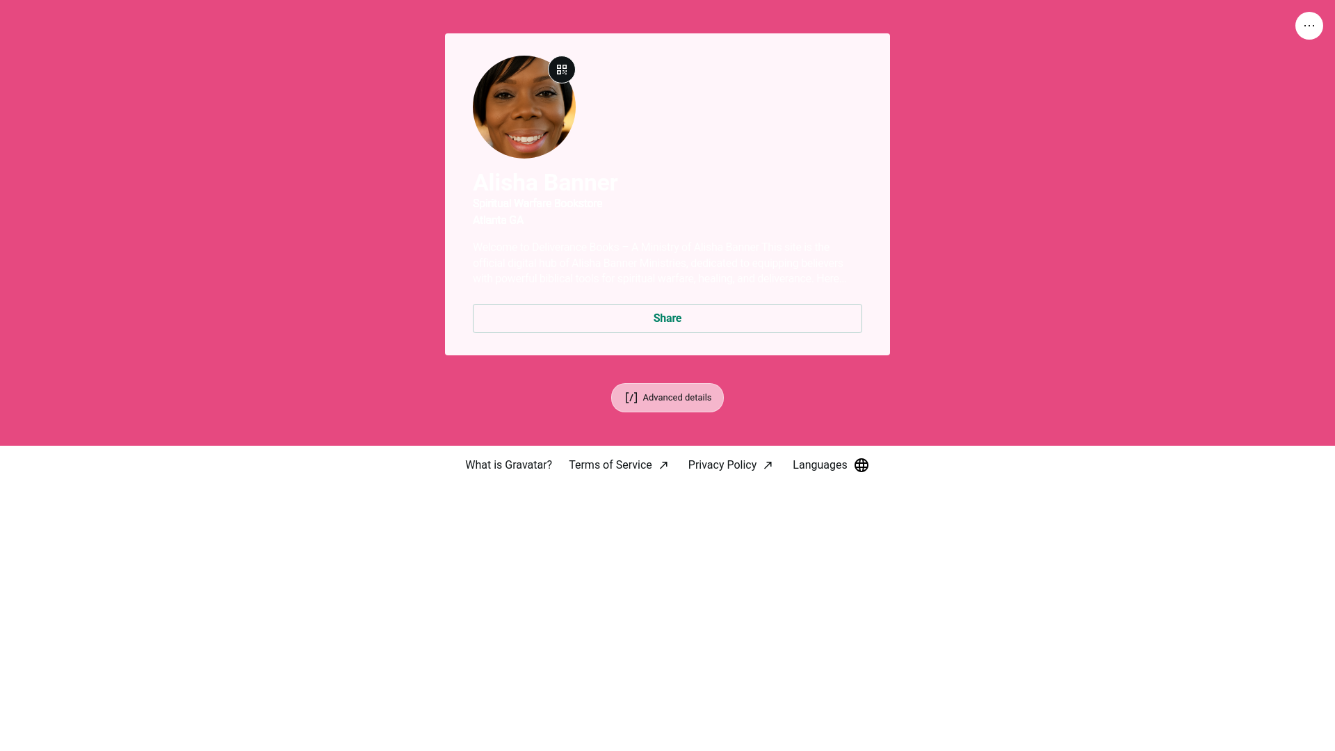 website screenshot of https://alishabanner.live/