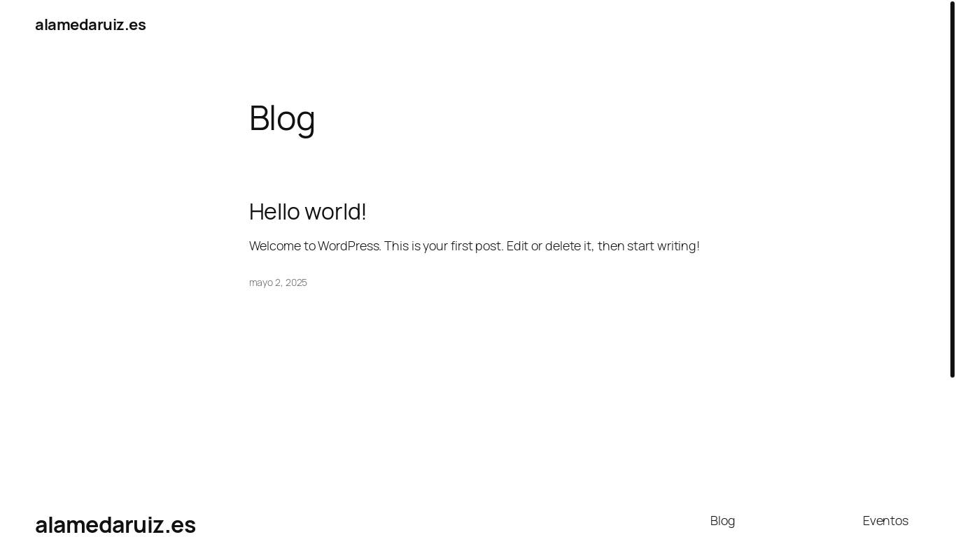 website screenshot of https://alamedaruiz.es/