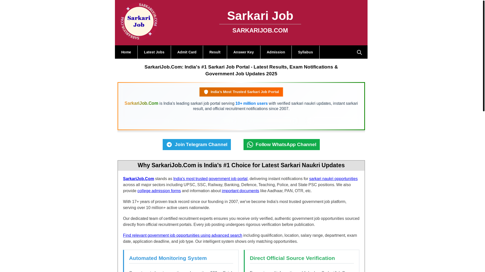 website screenshot of https://sarkarijob-astro.pages.dev/