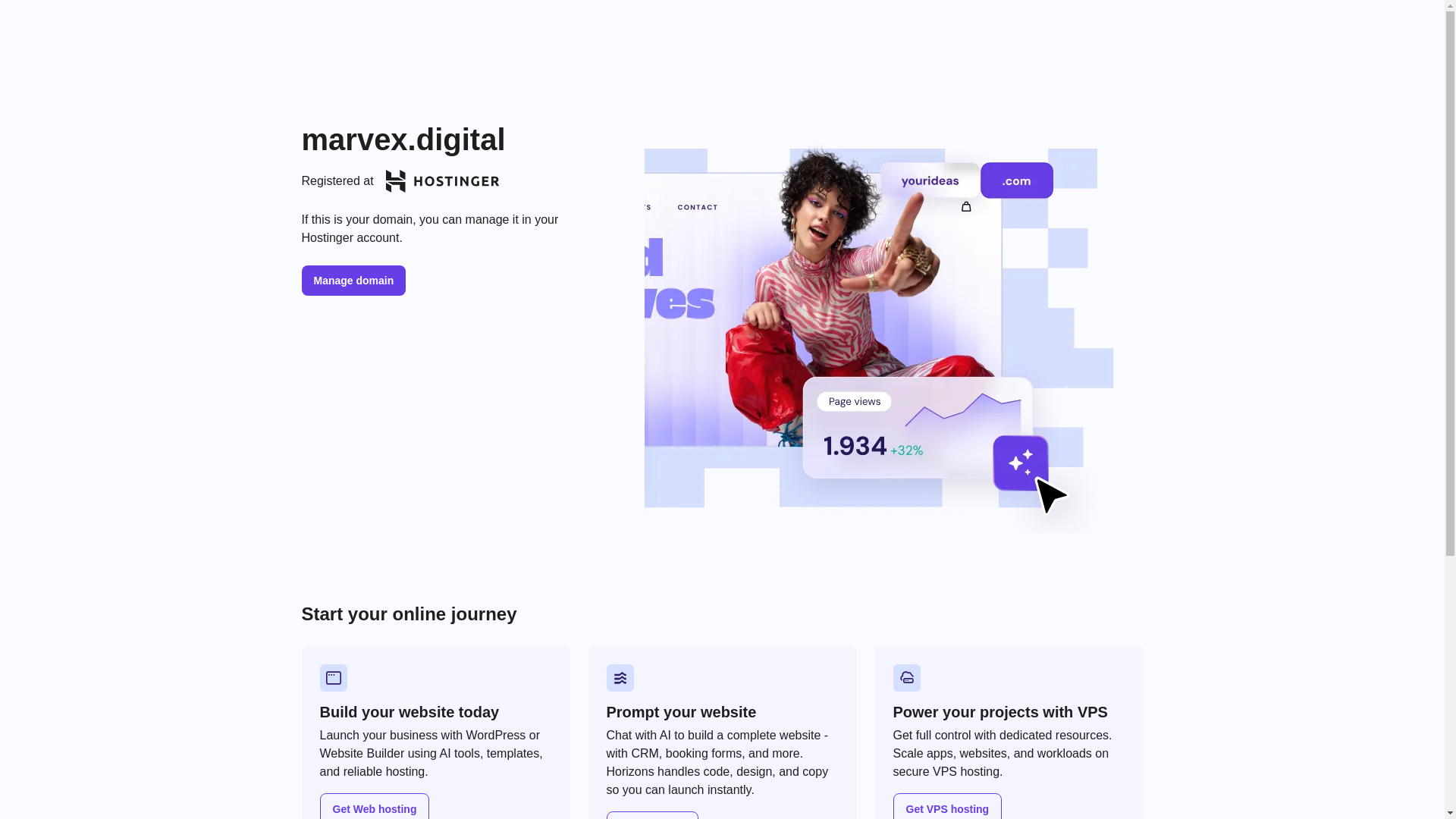 website screenshot of https://marvex.digital/
