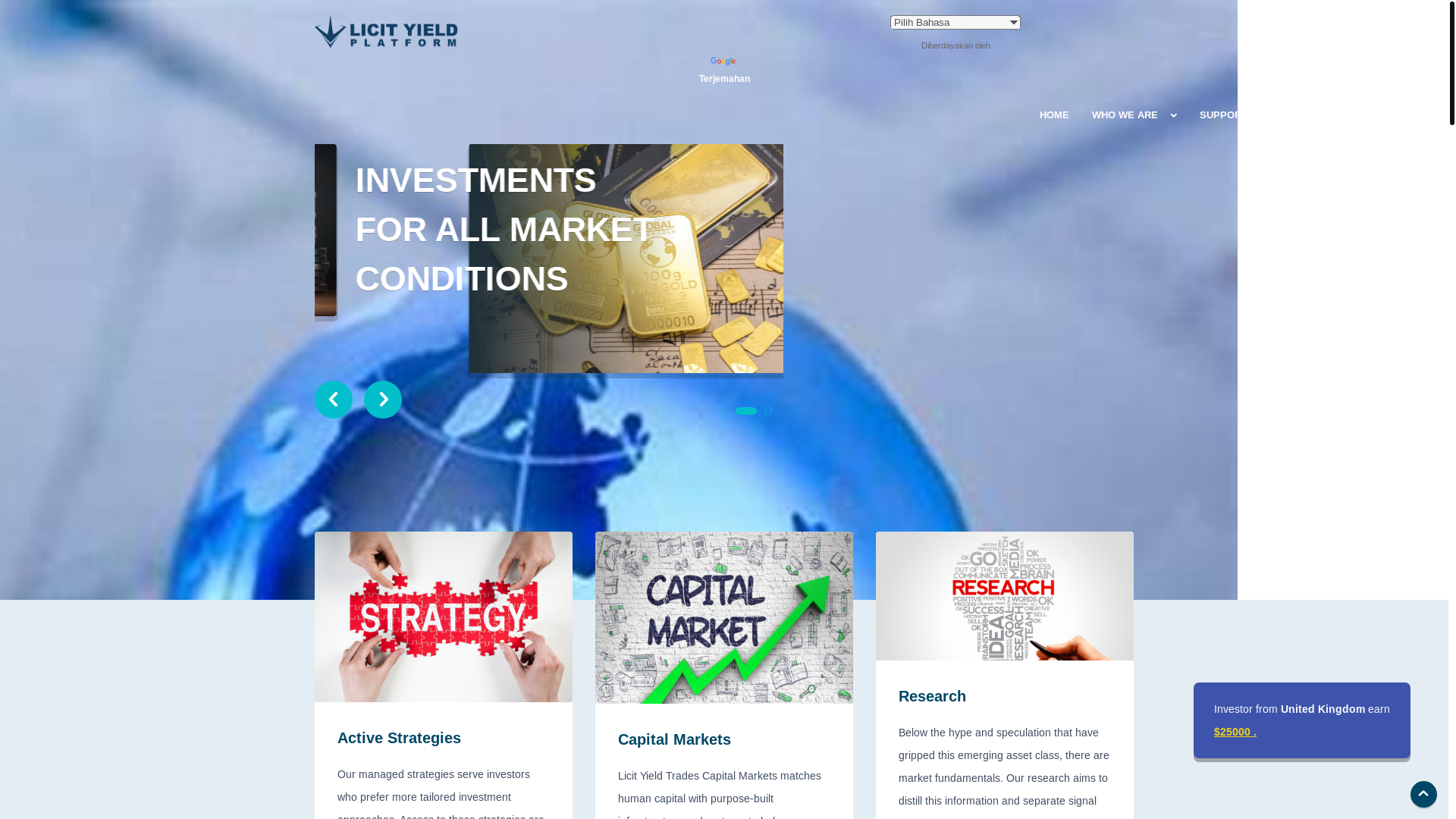 website screenshot of https://licityieldtrades.com/