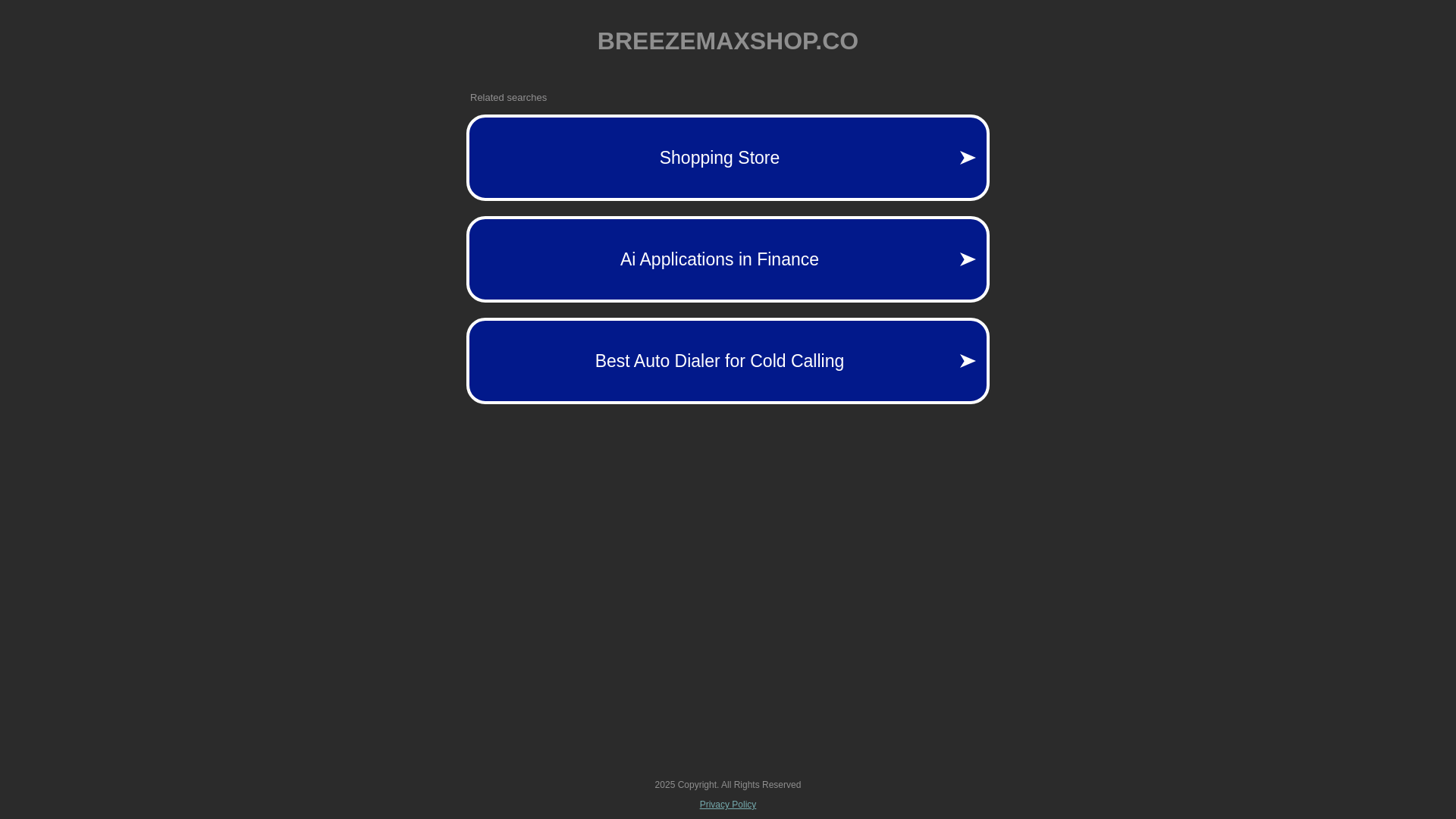 website screenshot of https://breezemaxshop.co/