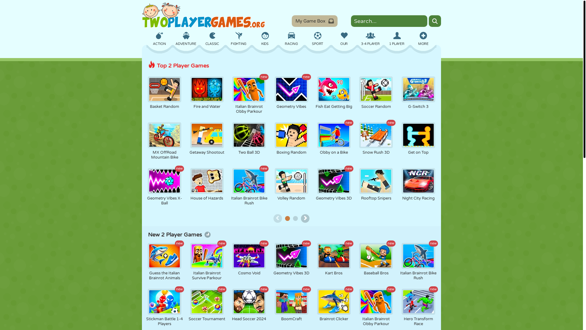 website screenshot of https://www.twoplayergames.org/