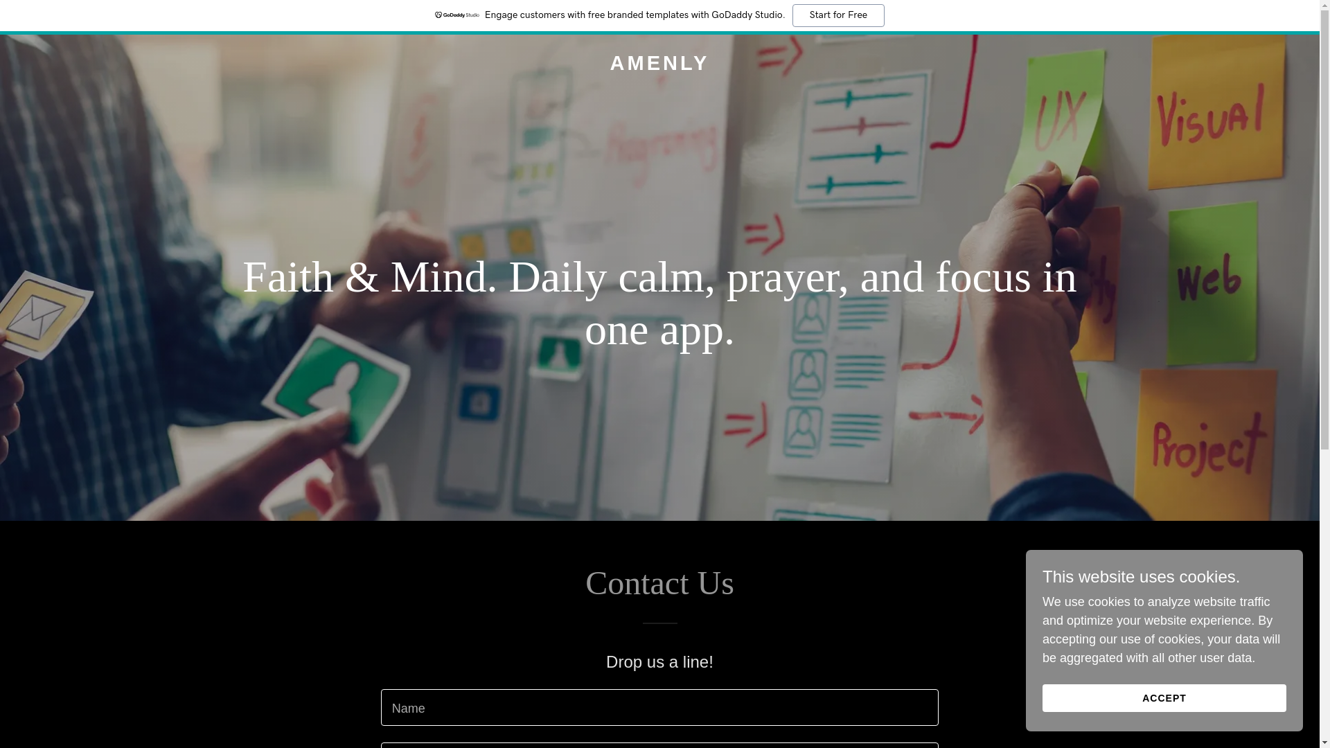 website screenshot of https://amenly.app/