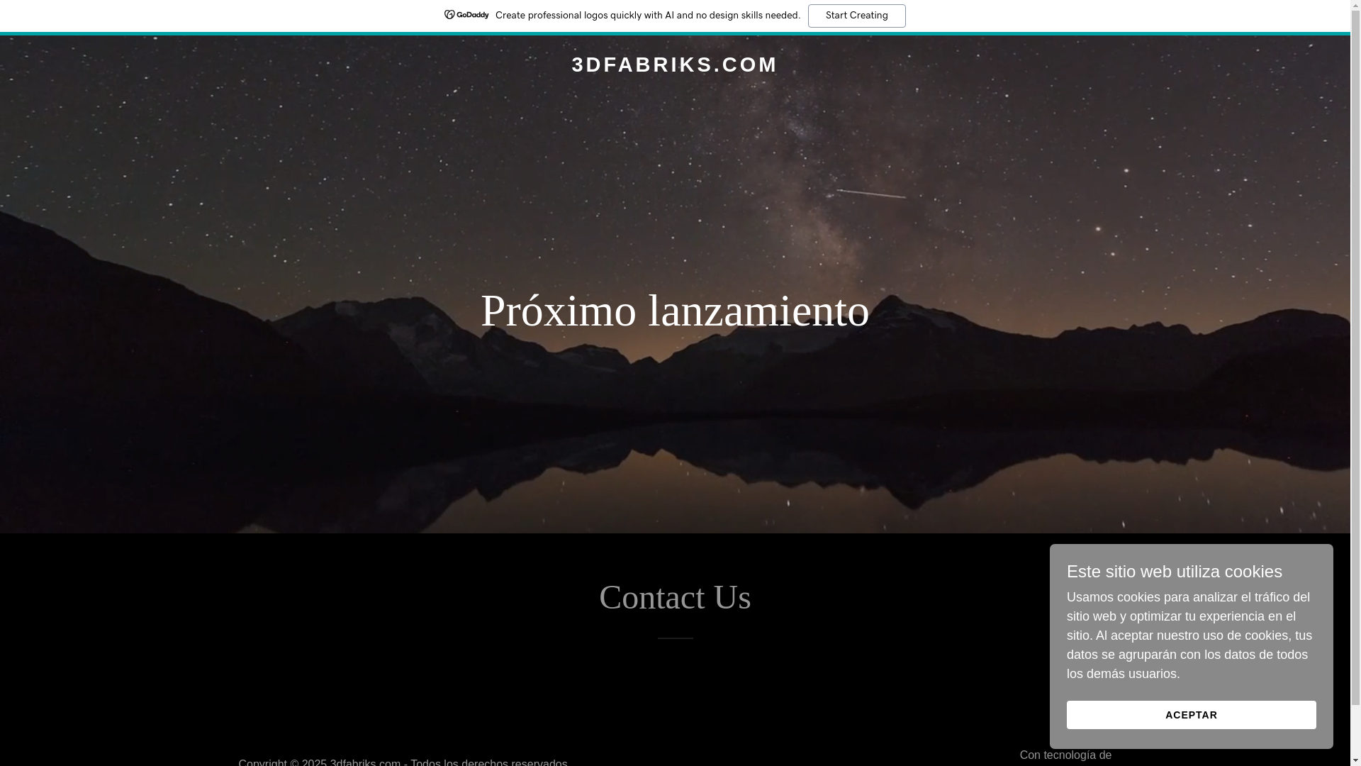 website screenshot of https://3dfabriks.com/