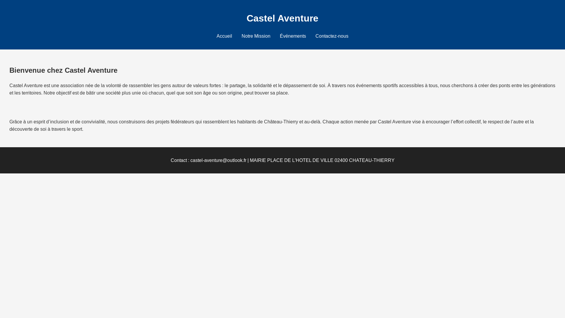 website screenshot of https://castel-aventure.pages.dev/