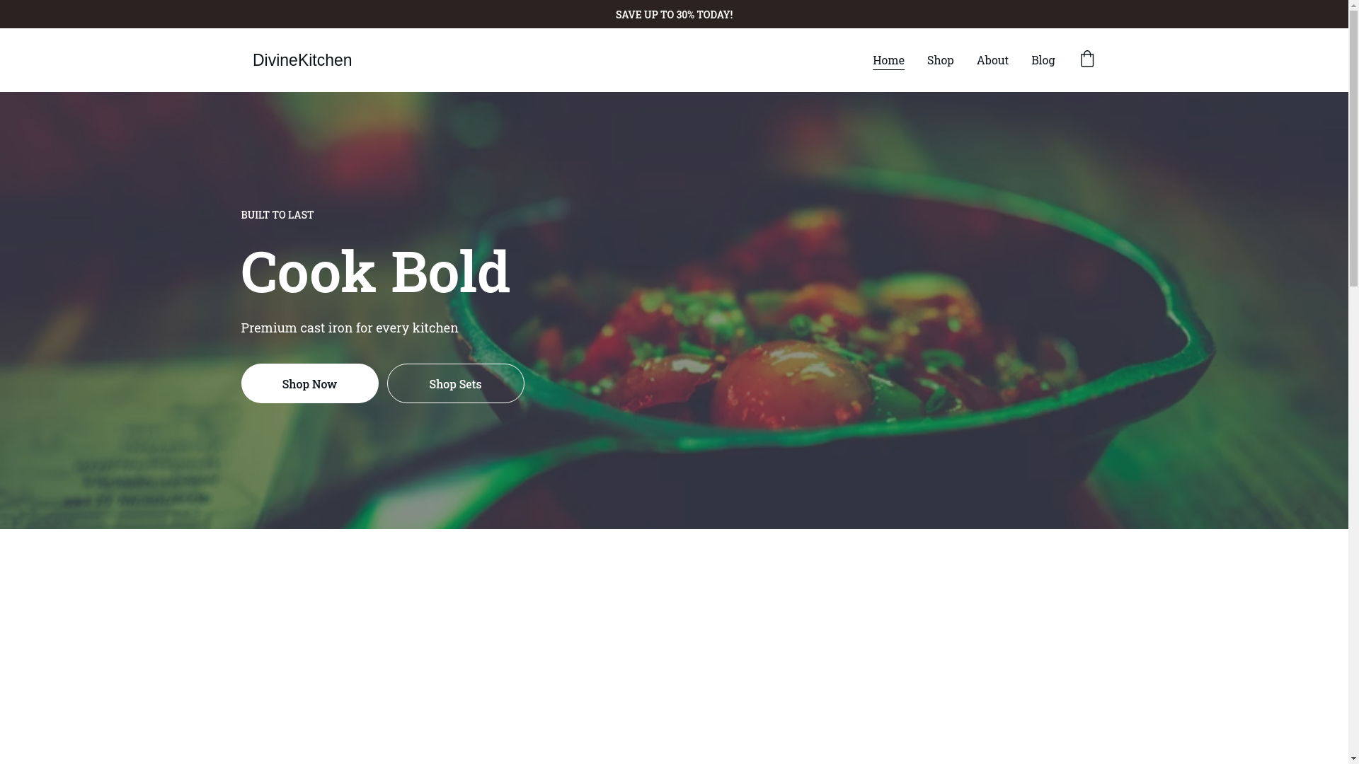 website screenshot of https://divinekitchen.site/