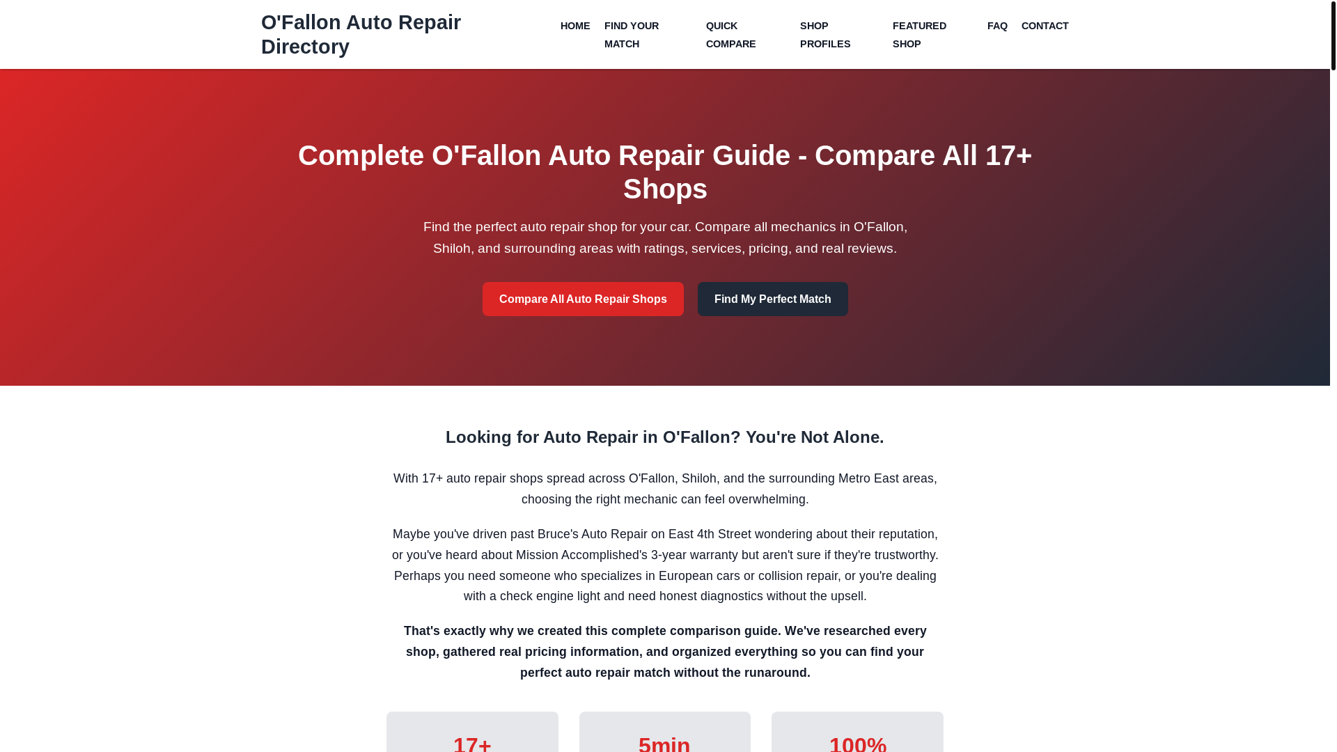 website screenshot of https://ofallon-mechanic.pages.dev/