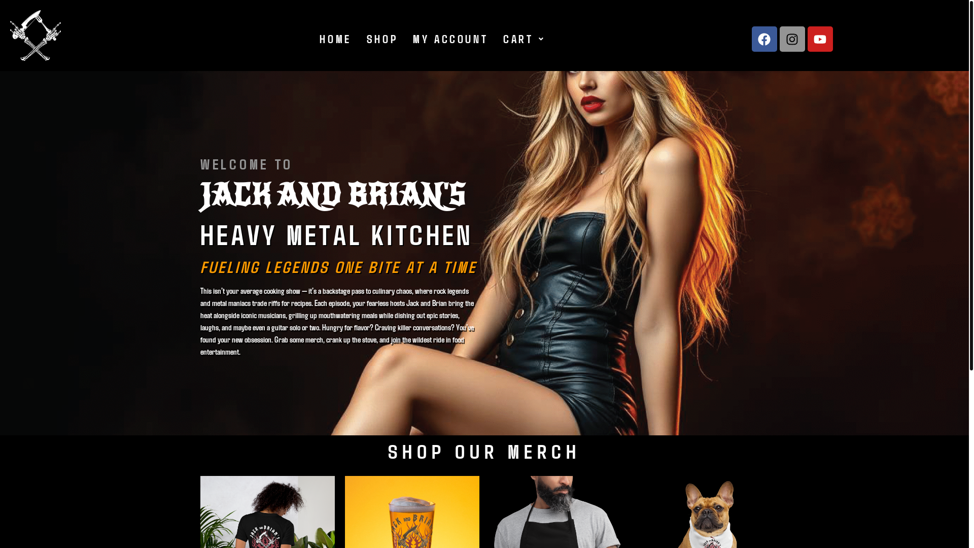 website screenshot of https://theheavymetalkitchen.com/