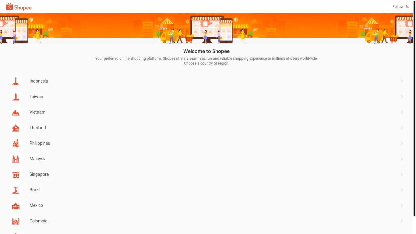 website screenshot of https://shopeemobile.com/