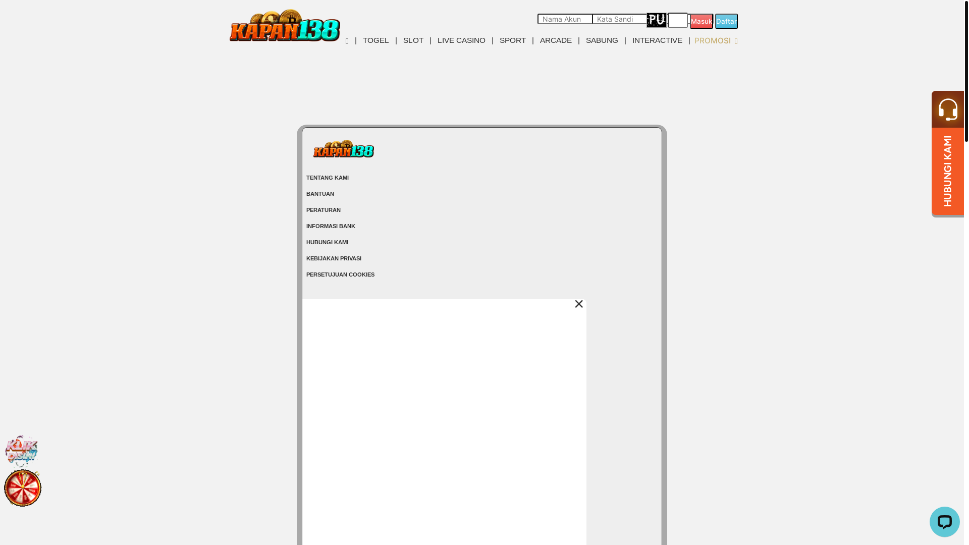website screenshot of https://kapan138cuan.com/