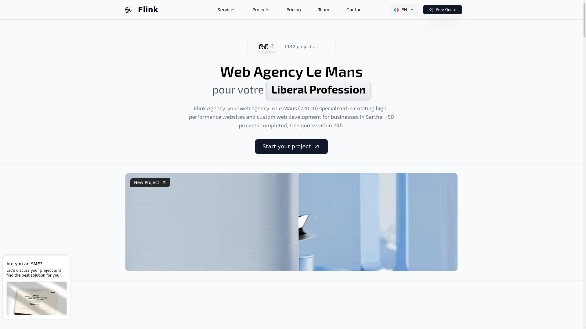 website screenshot of https://flink-agency.com/