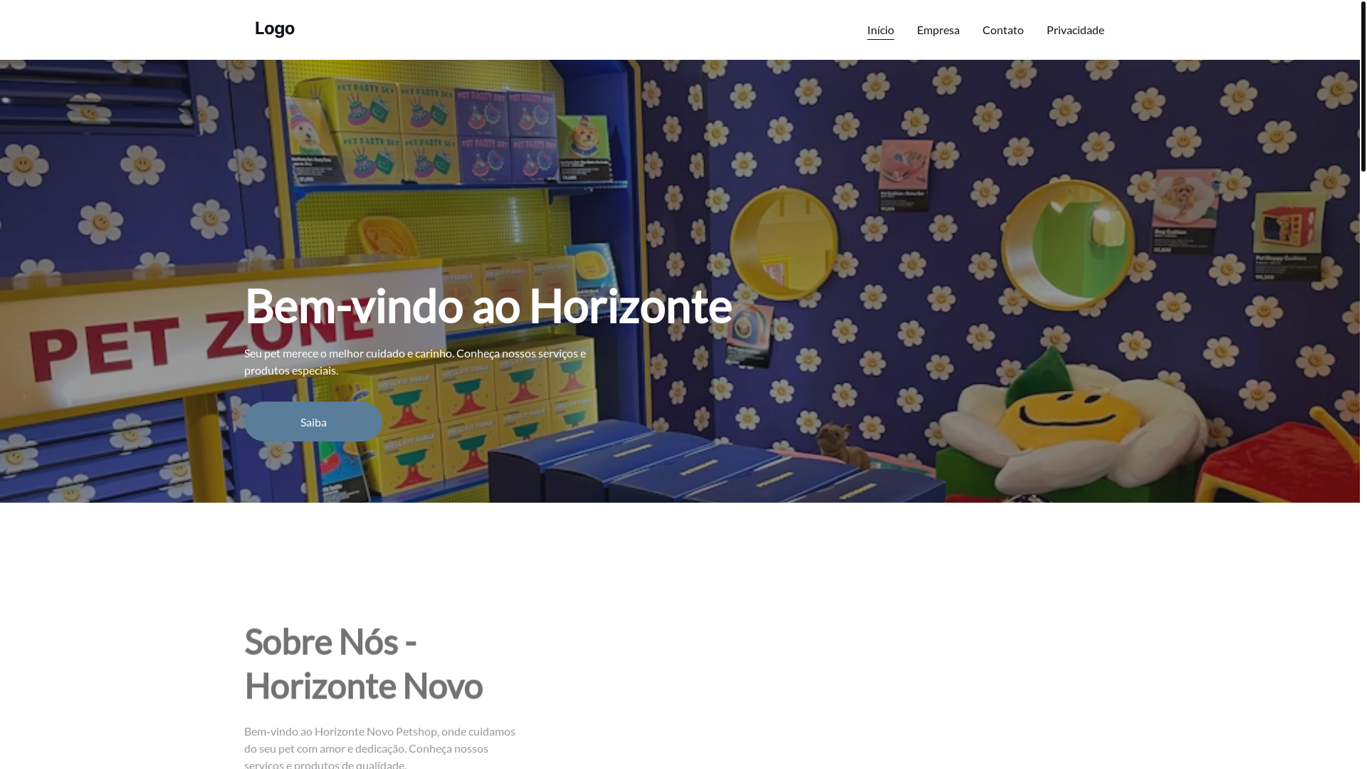 website screenshot of https://horizontenovopetshop.shop/