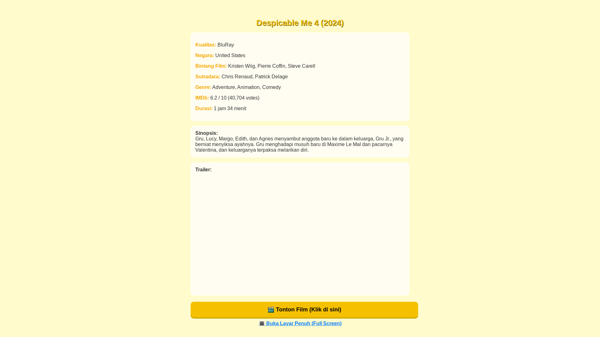 website screenshot of https://despicableme4.pages.dev/