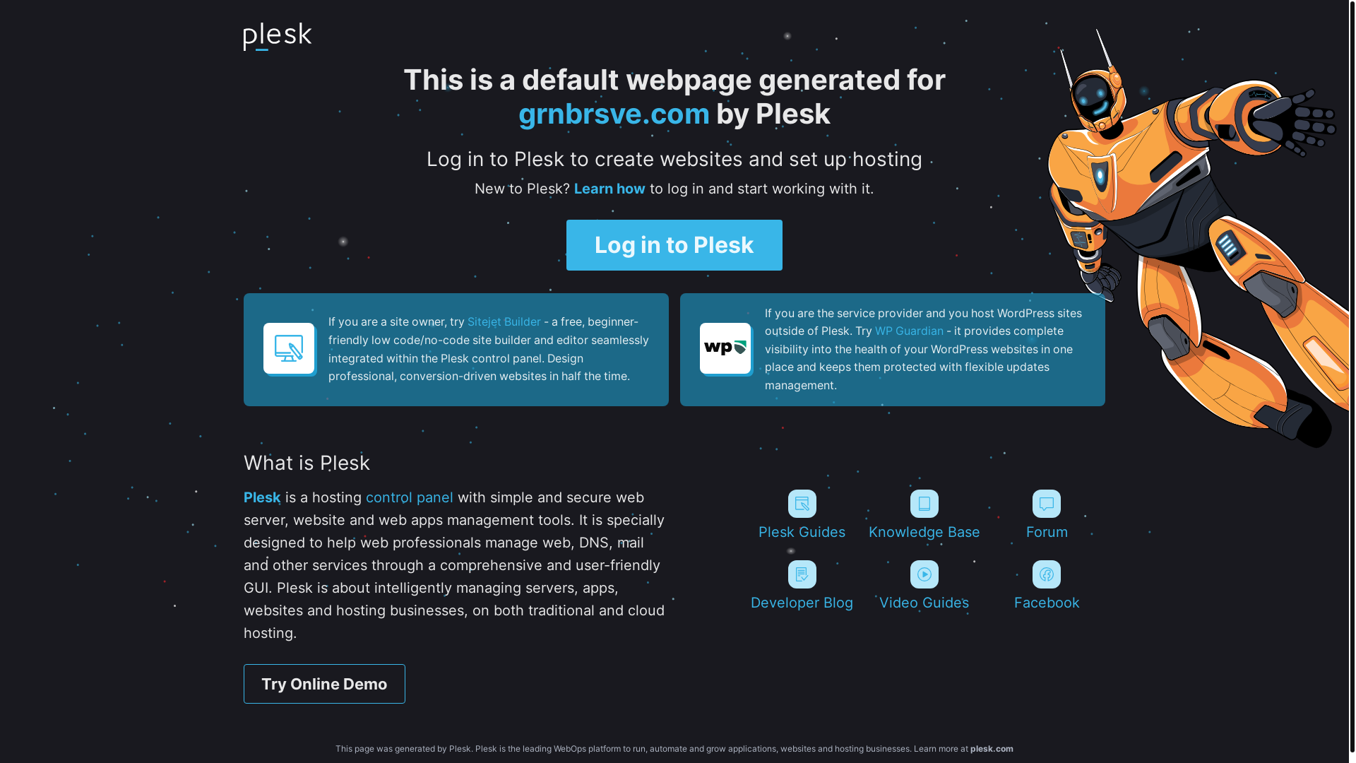 website screenshot of https://grnbrsve.com/