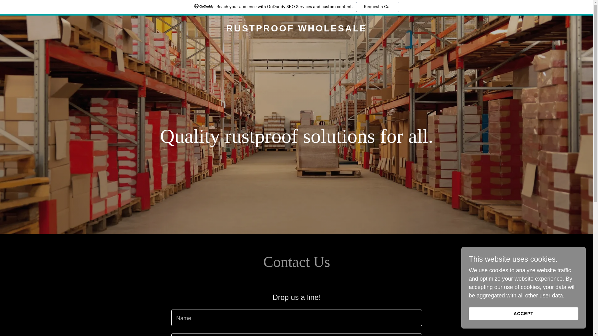 website screenshot of https://rustproofwholesale.com/